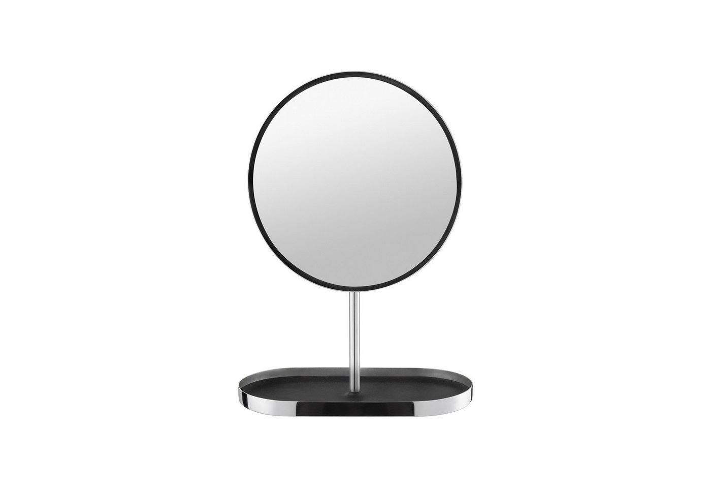 blomus Kosmetikspiegel -MODO- Designer Schminkspiegel: Tägliche Routine mit luxuriösem Touch, Elegant, Designerstück, Titanbeschichtung, 5-fach Zoom, Edelstahl, Robust von blomus