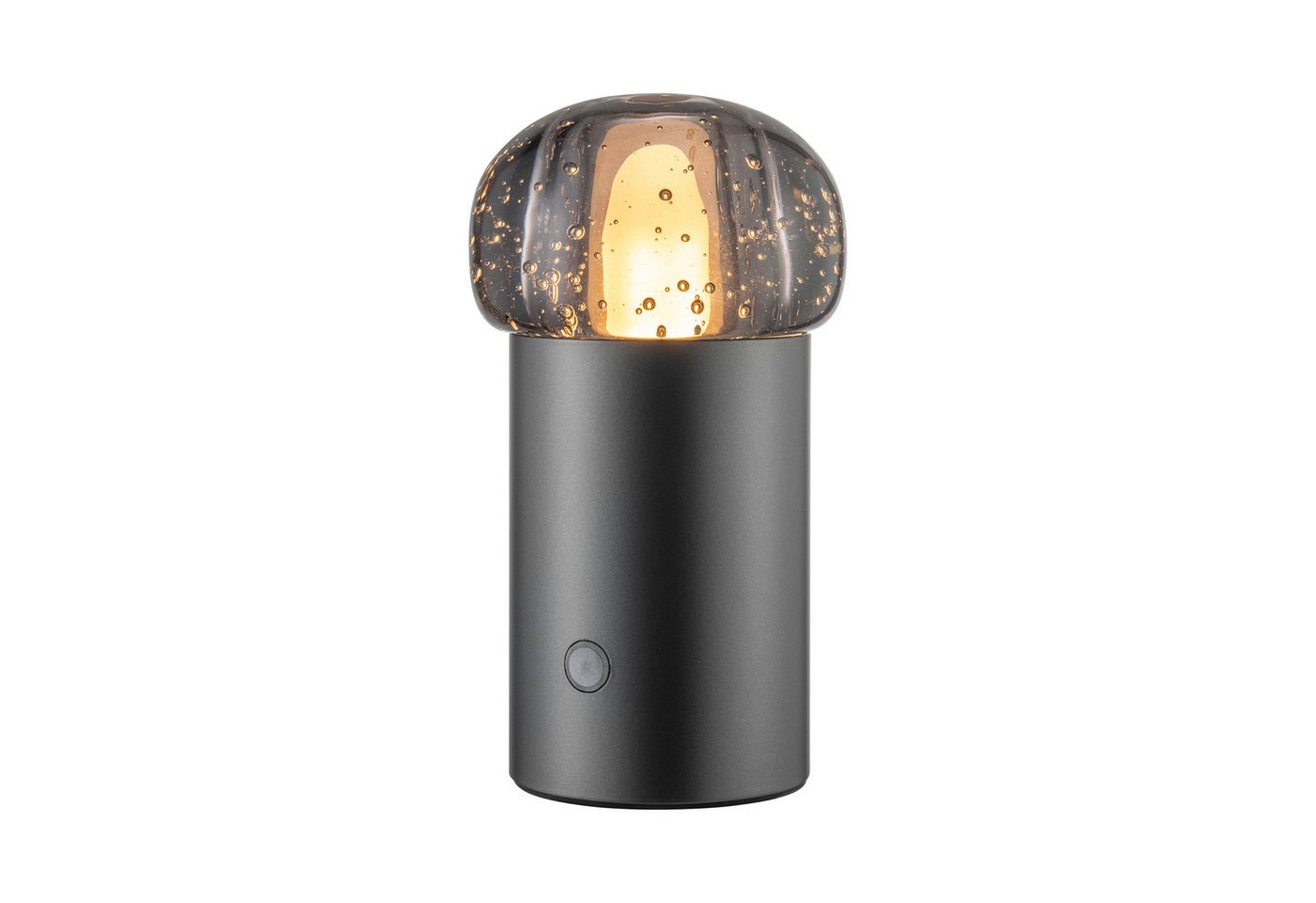 blomus LED Tischleuchte -IRIS- Mobile Akku Tischlampe mit eleganter Aluminiumbasis 10x18 cm, LED fest integriert, Touch, 3 Lichtfarben, Dimmbar, Spritzwassergeschützt von blomus