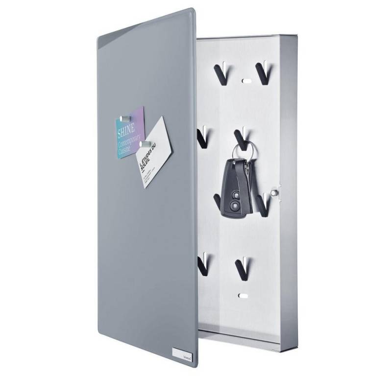 blomus Schlüsselkasten VELIO Schlüsselkasten Schlüsselhalter, Glasmagnettafel, Magnetwand von blomus