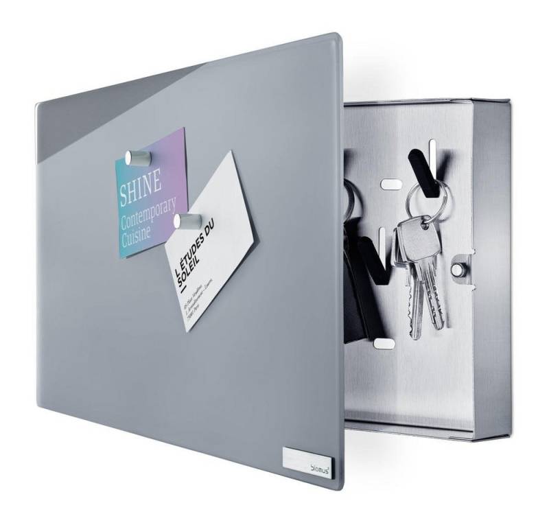 blomus Schlüsselkasten Velio Schlüsselkasten Glasmagnettafel Magnetwand Schlüsselbrett Edelst von blomus