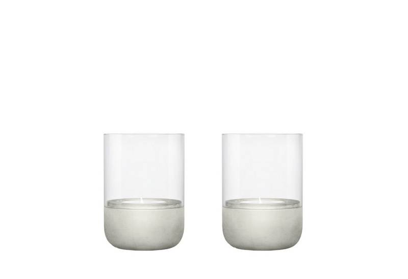 blomus Windlicht Blomus 66254 Windlicht CALMA 2er Set light gray von blomus