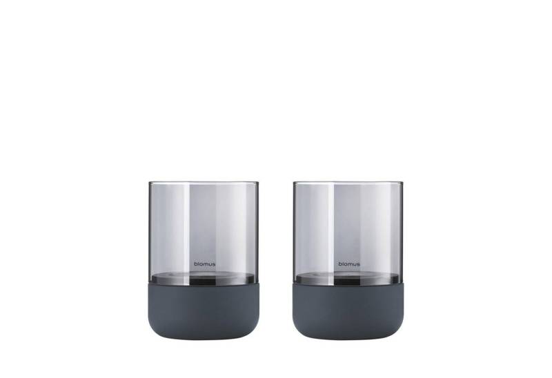 blomus Windlicht Blomus 66255 Windlicht CALMA 2er Set gray smoke von blomus