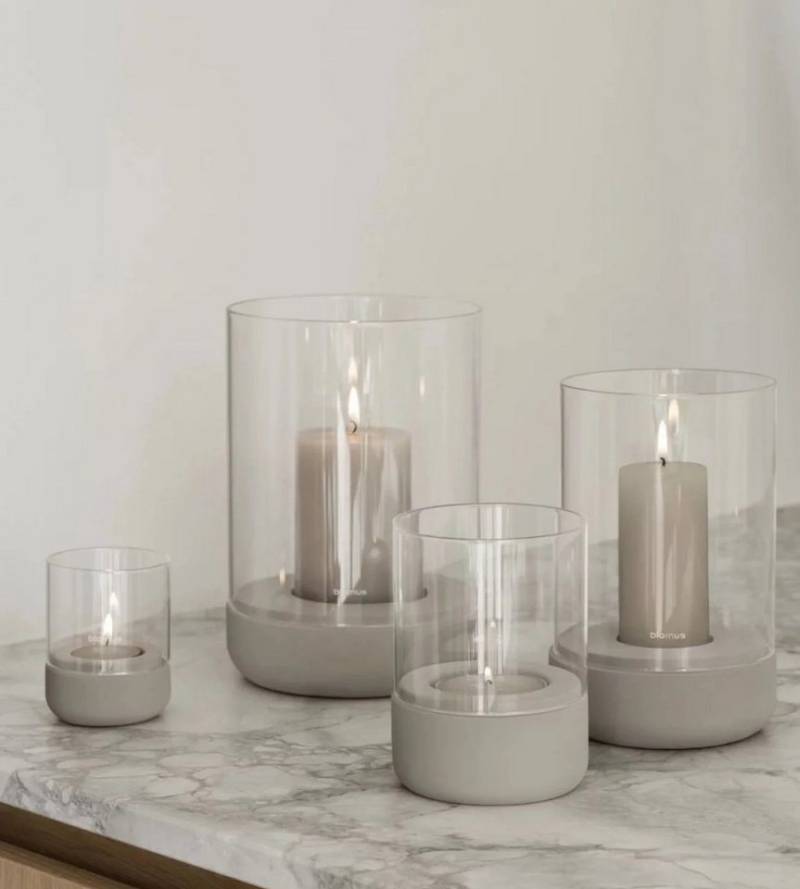 blomus Windlicht Blomus Windlicht CALMA XS 2er Set Beton, Ø 7x9cm von blomus
