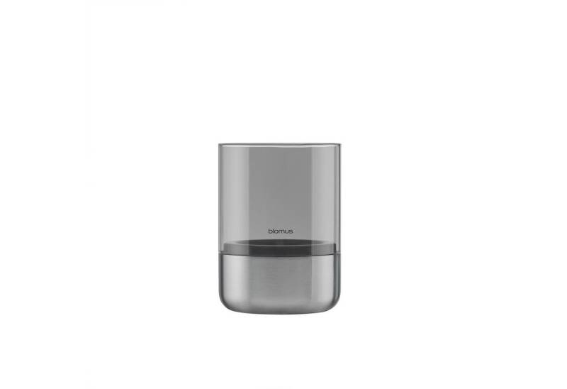 blomus Windlicht -CALMA- Kerzenhalter, Stimmungslicht: Design Edelstahloptik matt (1 St., 2er Set bei XS-Version), Glas/Edelstahl Kombination von blomus