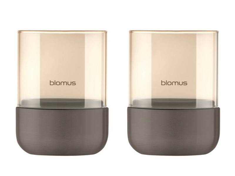 blomus Windlicht CALMA Windlicht burned metal XS 2er Set von blomus