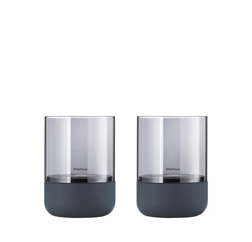 blomus Windlicht Calma 2er Set Steel Gray Smoke blomus Windlicht Calma 2er Set Steel Gray Smoke von blomus