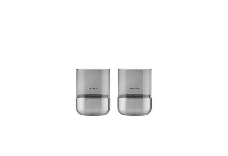 blomus Windlicht Calma XS Edelstahl Smoke 2er Set von blomus