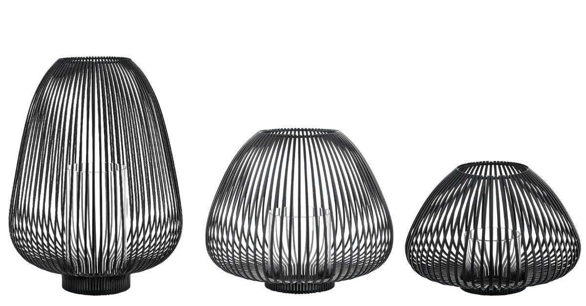 blomus Windlicht LYVA Laterne black Set3 blomus Windlicht LYVA Laterne black Set3 von blomus