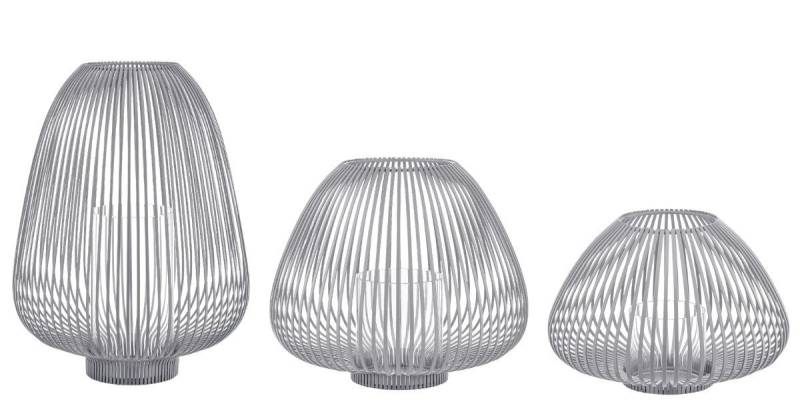 blomus Windlicht LYVA Laterne steel gray Set3 von blomus
