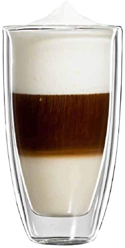 bloomix Roma Latte Macchiato Grande 350 ml, doppelwandige Thermo-Kaffeegläser im 2er-Set von bloomix