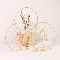 Personalisierter Dekoring Gold Mit Halterung Und Trockenblumen Als Set von bloomstdesign