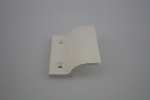 Balkontürgriff Ziehgriff Terrassentürgriff aus Metall - diverse Farben - Länge 62 mm (creme- weiss) von Medos