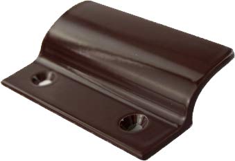 Balkontürgriff Ziehgriff Terrassentürgriff aus Metall - diverse Farben - Länge 62 mm (schokoladenbraun) von Medos