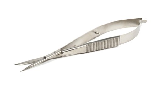 blueINOX Federschere – Mikroschere nach Hepp-Scheidel mit gerader Klinge für feine Arbeiten (12,5 cm, Edelstahl) von blueINOX