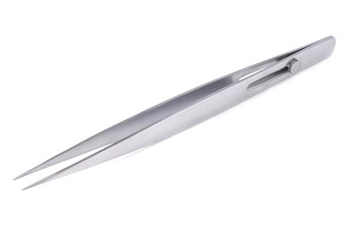 blueINOX Feststellpinzette – Technische Edelstahlpinzette mit Schieberegler für Modellbau & Reparatur (15,5 cm) von blueINOX