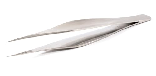 blueINOX Profi Splitterpinzette – Feilchenfeld-Pinzette mit geriefter Spitze (11 cm, Edelstahl, präzise & rutschfest) von blueINOX