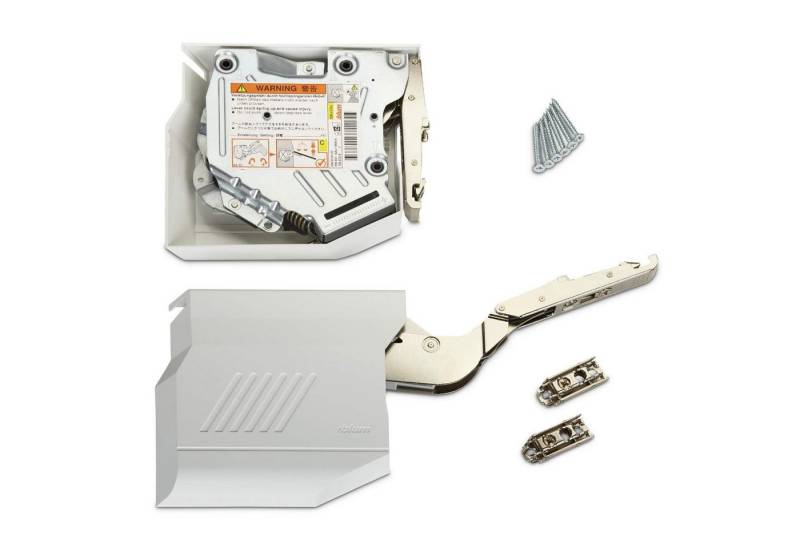 blum Möbelbeschlag Komplettset Aventos HK-S für Tip-On Klappenbeschlag seidenweiß, inkl. Abdeckkappen von blum