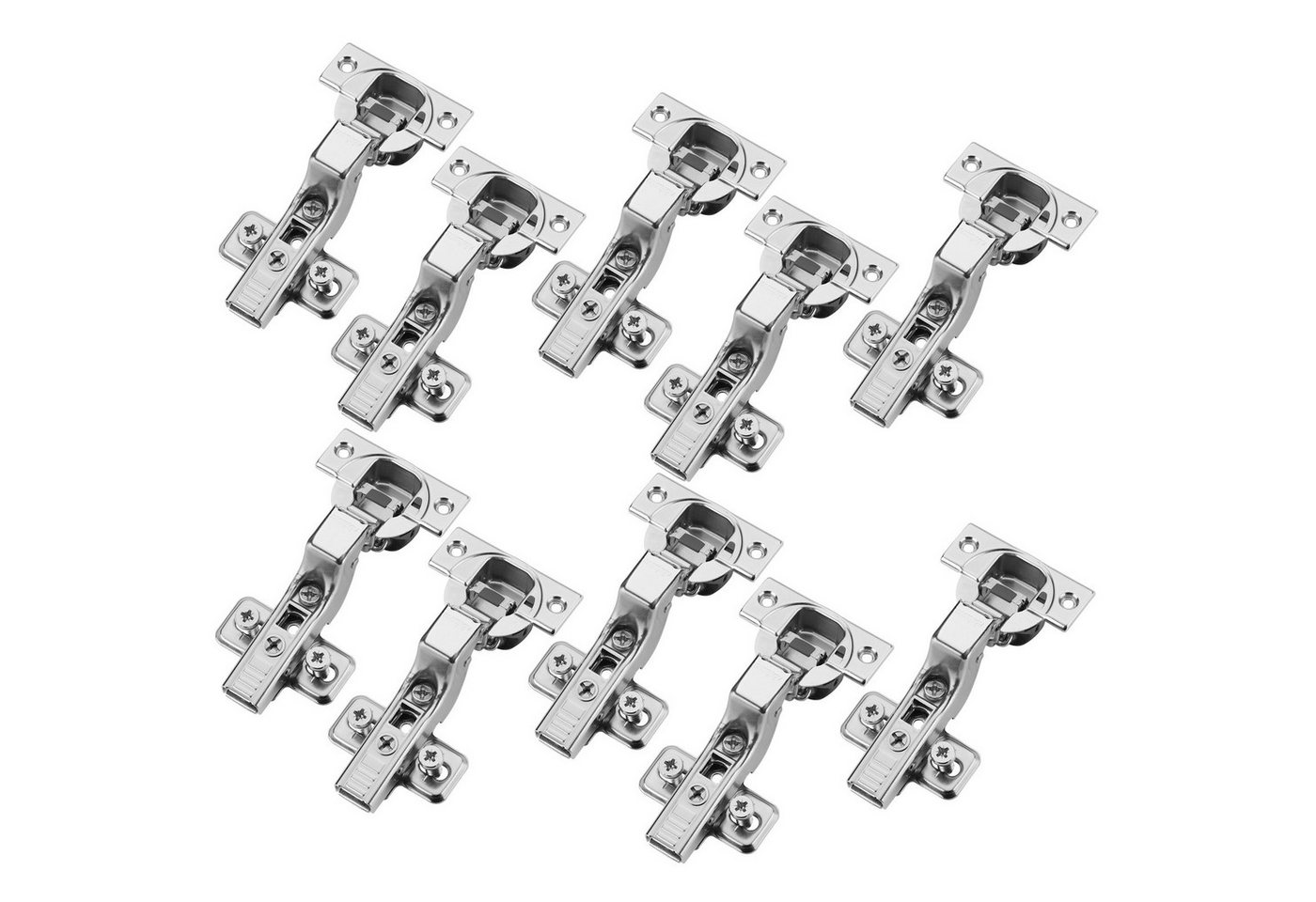 blum Möbelbeschlag Topfband 110° mit BLUMOTION Dämpfung & Schließautomatik (Spar-Set, 10 St), Innenanschlag 71B3750 inkl. Montageplatte 173L8100 von blum