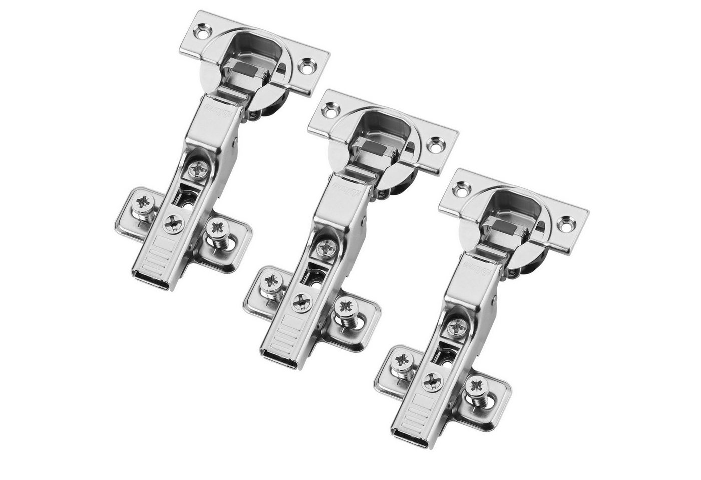 blum Möbelbeschlag Topfband 110° mit BLUMOTION Dämpfung & Schließautomatik (Spar-Set, 3 St), Mittelanschlag 71B3650 inkl. Montageplatte 173L8100 von blum