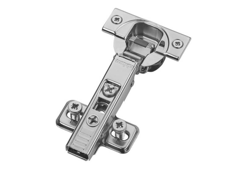 blum Möbelbeschlag Topfband Schrankscharnier 110° 71B3580 Eckanschlag SoftClose (1 St), 3D-Verstellung, inkl. Montageplatte 173L8100 von blum
