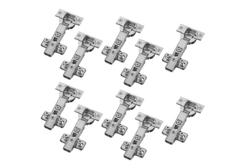 blum Möbelbeschlag Topfband Schrankscharnier 110° 71B3580 Eckanschlag SoftClose (Spar-Set, 10 St), 3D-Verstellung, inkl. Montageplatte 173L8100 von blum