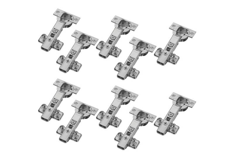 blum Möbelbeschlag Topfband Schrankscharnier 110° 71B3580 Eckanschlag SoftClose (Spar-Set, 10 St), 3D-Verstellung, inkl. Montageplatte 174E6100 von blum