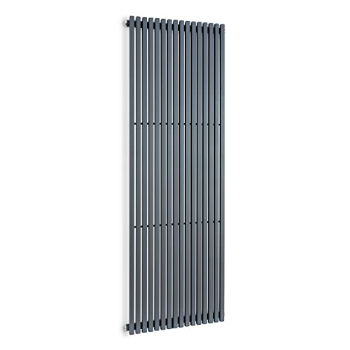 Blumfeldt Badheizkörper, Design Heizkörper Flach, Sparsamer Flachheizkörper Vertikal, Wand-Röhrenheizungen, 1425W Vertikal Heizkörper mit Thermostat, Wandheizkörper für Badezimmer & Wohnzimmer von blumfeldt