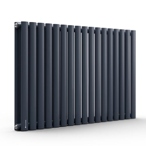 blumfeldt Badheizkörper, Design Heizkörper Flach, Sparsamer Flachheizkörper Vertikal, 1445 Watt Warmwasser Wandheizkörper für Badezimmer & Wohnzimmer, Leiser Vertikal Heizkörper mit Thermostat von blumfeldt