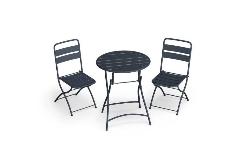 blumfeldt Balkonset RetroChic, (Set, 3-tlg., 1 Tisch / 2 Stühle), klappbar 2 Stühle 1 Tisch Stahl Garten Home Outdoor von blumfeldt