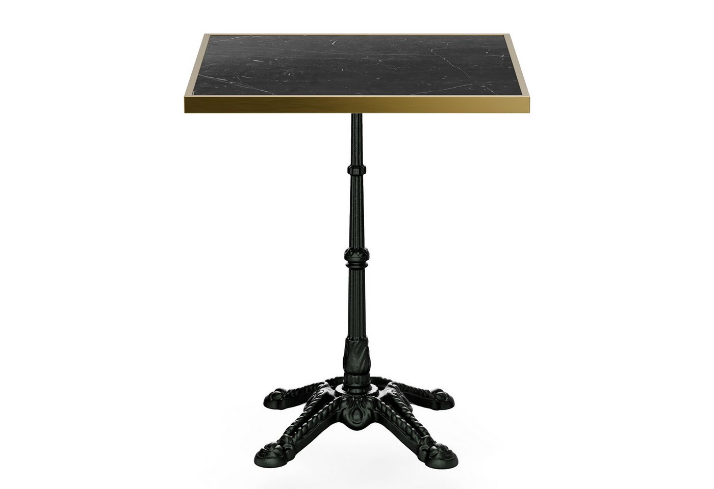 blumfeldt Beistelltisch Patras Lux Bistrotisch eckig Marmortischplatte 60 x 60cm (Packung, 1 Tisch), Bistro Tisch Marmor Klassich Garten Furniture Möbel von blumfeldt