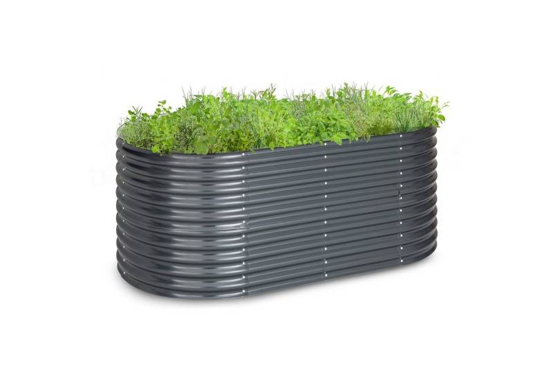 blumfeldt Blumentopf High Grow Hochbeet Metall, Pflanzkübel Outdoor Balkon außen groß Metall Garten von blumfeldt