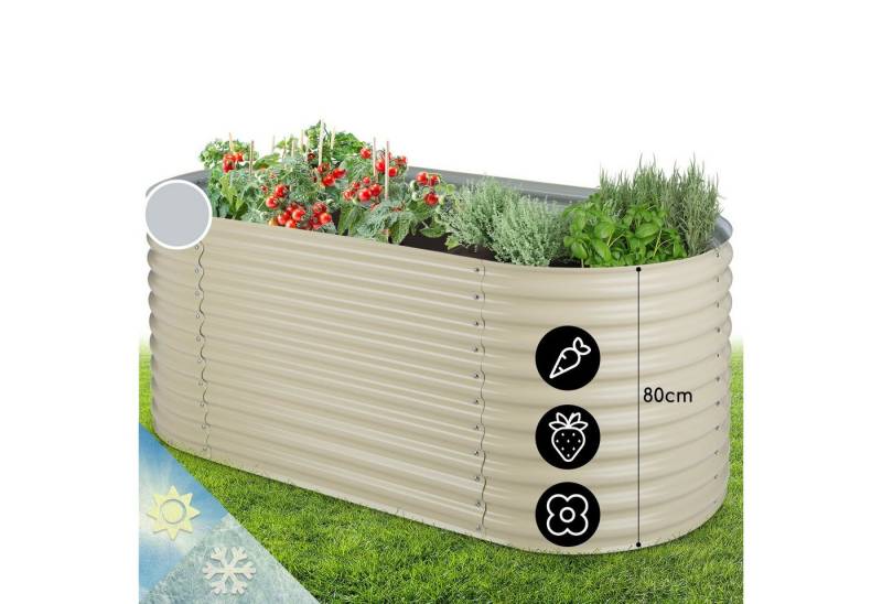 blumfeldt Blumentopf High Grow, Hochbeet Metall Balkon Pflanzkasten Pflanzkübel Blumenkasten von blumfeldt