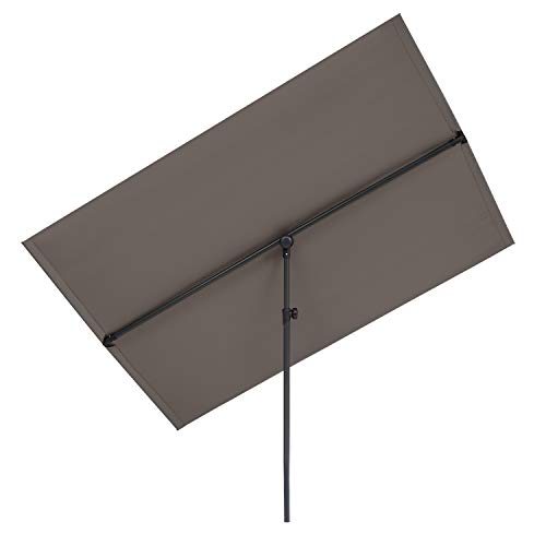 blumfeldt Flex-Shade XL Sonnenschirm Sonnenschutz,Fläche: 150 x 210 cm,Material: Polyester,UV-Schutzfaktor 50,Aluminium-Standbein,wasserabweisend,dunkelgrau von blumfeldt