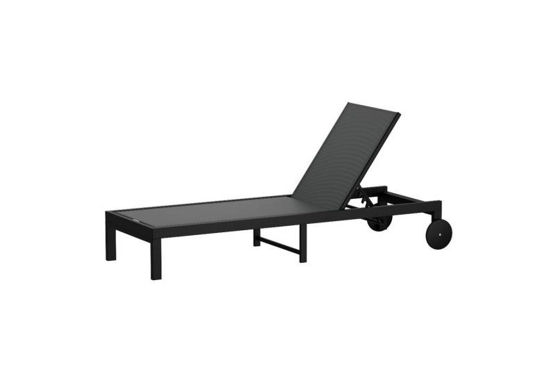 blumfeldt Gartenliege Blumfeldt Lucca Lounge Liegestuhl 120 kg Traglast 5-Stufen, Set, Gartenliegen Lounger Garten Balkon Outdoor Mobil dunkelgrau von blumfeldt
