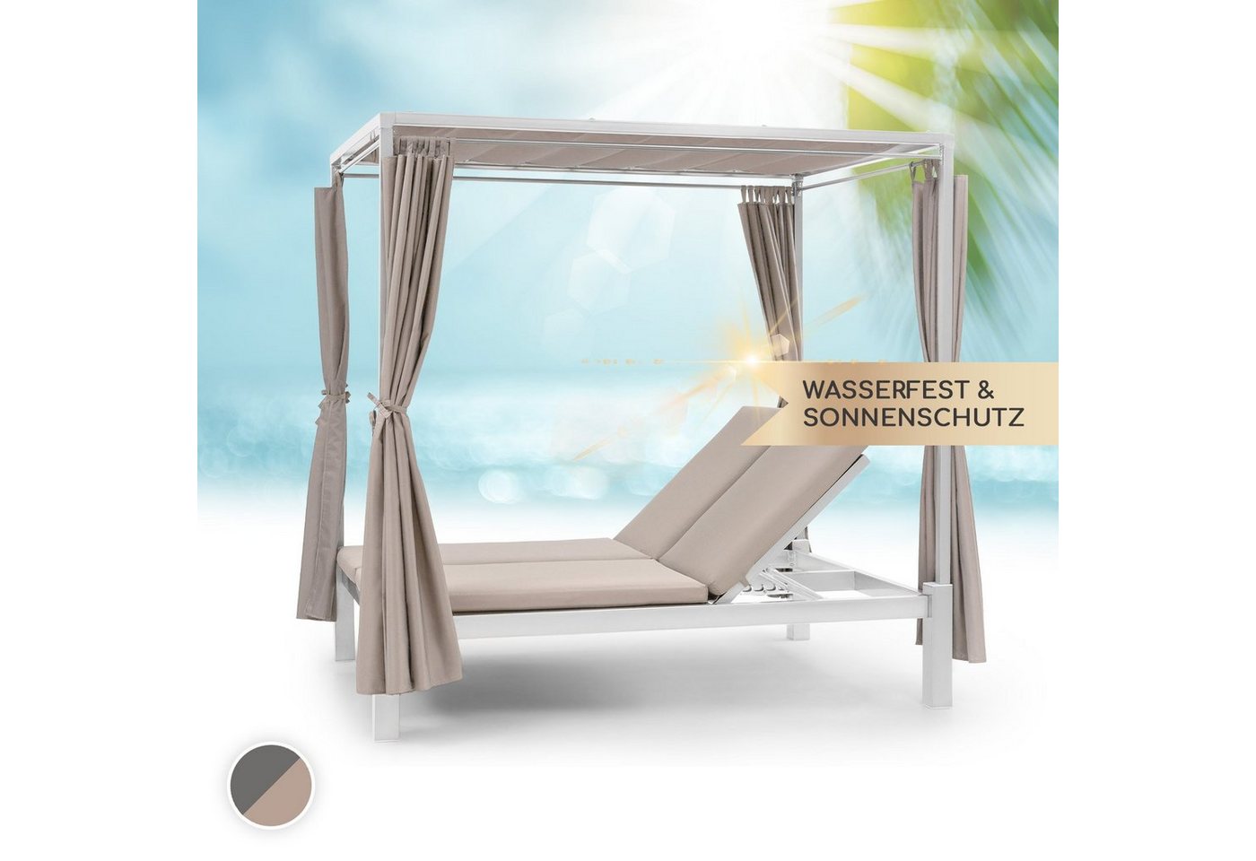 blumfeldt Gartenliege Eremitage Double Sunbed, Set, Liegeinsel Sonnenliege 2 Personen Garten Sonneninsel Dach Doppelliege blumfeldt Gartenliege Eremitage Double Sunbed, Set, Liegeinsel Sonnenliege 2 Personen Garten Sonneninsel Dach Doppelliege von blumfeldt