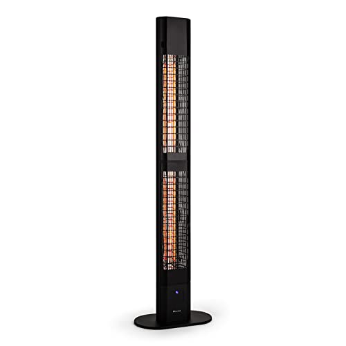 blumfeldt Heat Guru, Infrarot Heizstrahler Terrasse, Infrarotheizung, IP54 Outdoor, Standgerät mit Fernbedienung, Infrarotstrahler 3000W von blumfeldt
