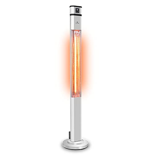 blumfeldt Heat Guru Plus Standheizstrahler - Stand Heizstrahler mit 2000 W Leistung, 3 Heizstufen, Infrarotstrahler mit Timer, 60° Oszillation, Carbon-Heizelement, Fernbedienung, Edelstahl, Silber blumfeldt Heat Guru Plus Standheizstrahler - Stand Heizstrahler mit 2000 W Leistung, 3 Heizstufen, Infrarotstrahler mit Timer, 60° Oszillation, Carbon-Heizelement, Fernbedienung, Edelstahl, Silber von blumfeldt
