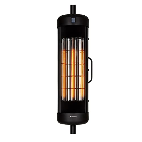 blumfeldt Heizstrahler, Elektrische Heizung für Terrasse, Outdoor Infrarotstrahler, Befestigung an Gartenschirm, IP54 Infrarot Heizstrahler, CO2-Freie, Energieeffiziente Elektro Heizung 2000 Watt von blumfeldt