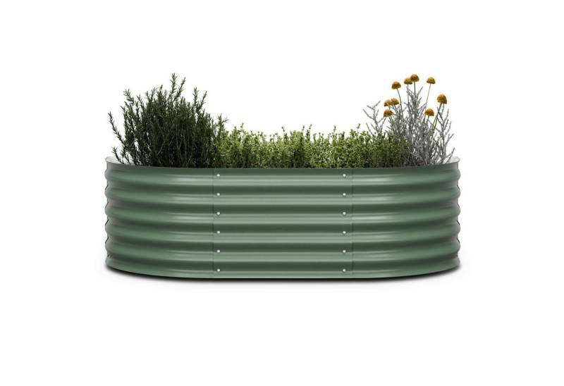 blumfeldt Hochbeet High Grow Extended Hochbeet Metall 150 x 43 x 60cm, Pflanzkübel Outdoor Balkon außen groß Metall Garten von blumfeldt