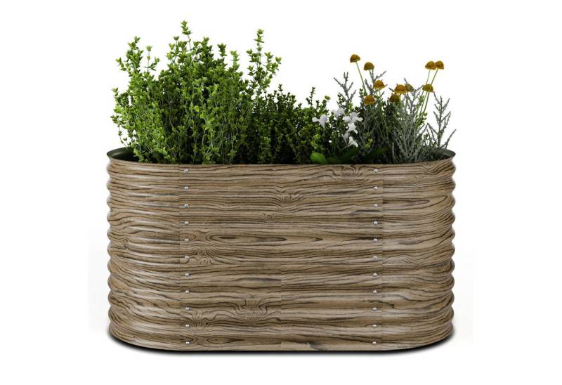 blumfeldt Hochbeet High Grow Hochbeet Metall 913 L (Set), Pflanzkübel Outdoor Balkon außen groß Stahl Garten von blumfeldt