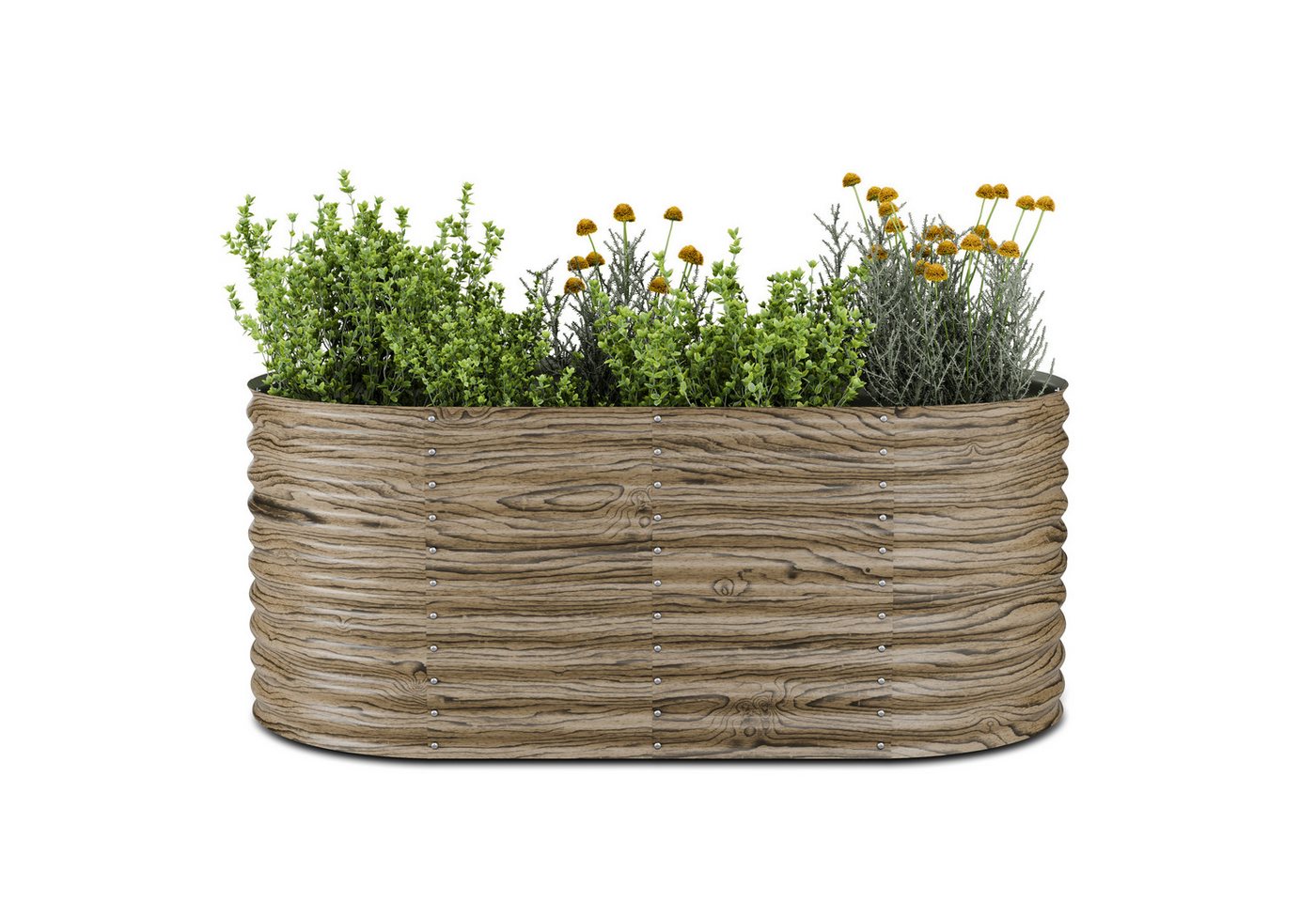 blumfeldt Hochbeet High Grow Hochbeet Metall 1.169 L (Set), Pflanzkübel Outdoor Balkon außen groß Stahl Garten von blumfeldt