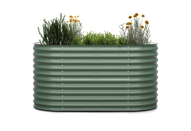blumfeldt Hochbeet High Grow Hochbeet Metall mit 160 x 80 x 80 cm, Pflanzkübel Outdoor Balkon außen groß Metall Garten von blumfeldt