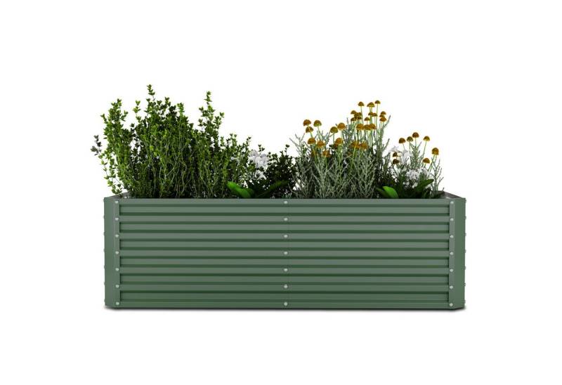 blumfeldt Hochbeet High Grow Straight Hochbeet Metall 1.200 L (Set), Pflanzkübel Outdoor Balkon außen groß Stahl Garten von blumfeldt