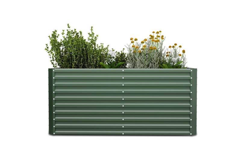 blumfeldt Hochbeet High Grow Straight Hochbeet Metall 1.800 L (Set), Pflanzkübel Outdoor Balkon außen groß Stahl Garten von blumfeldt