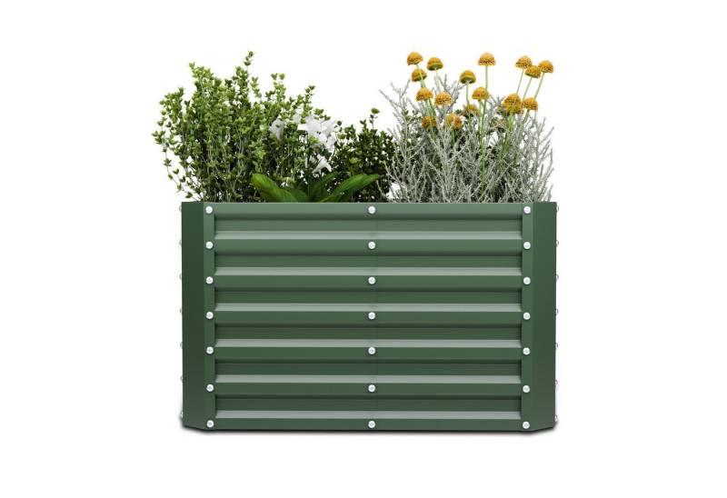 blumfeldt Hochbeet High Grow Straight Hochbeet Metall 600 L (Set), Pflanzkübel Outdoor Balkon außen groß Stahl Garten von blumfeldt