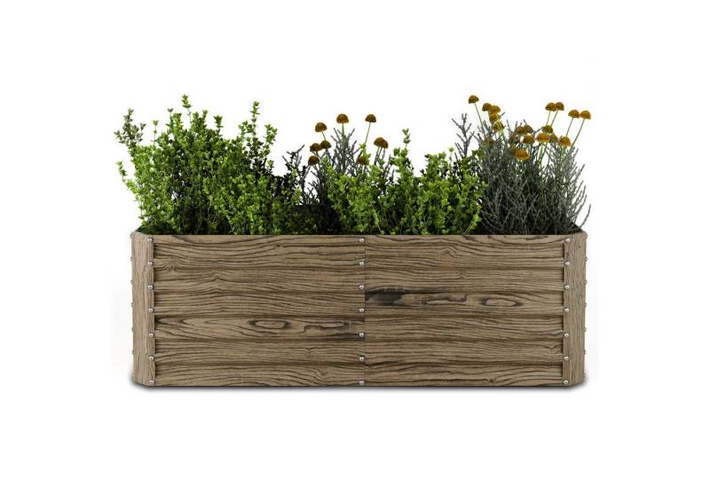 blumfeldt Hochbeet High Grow Straight Hochbeet Metall 972 L (Set), Pflanzkübel Outdoor Balkon außen groß Stahl Garten von blumfeldt