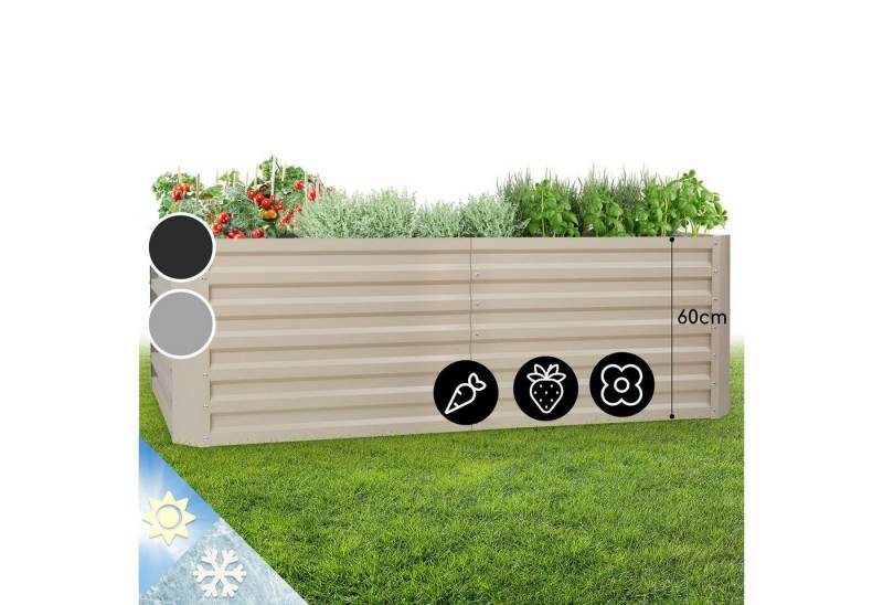 blumfeldt Hochbeet High Grow Straight, Hochbeet Metall Balkon Pflanzkasten Pflanzkübel Blumenkasten von blumfeldt
