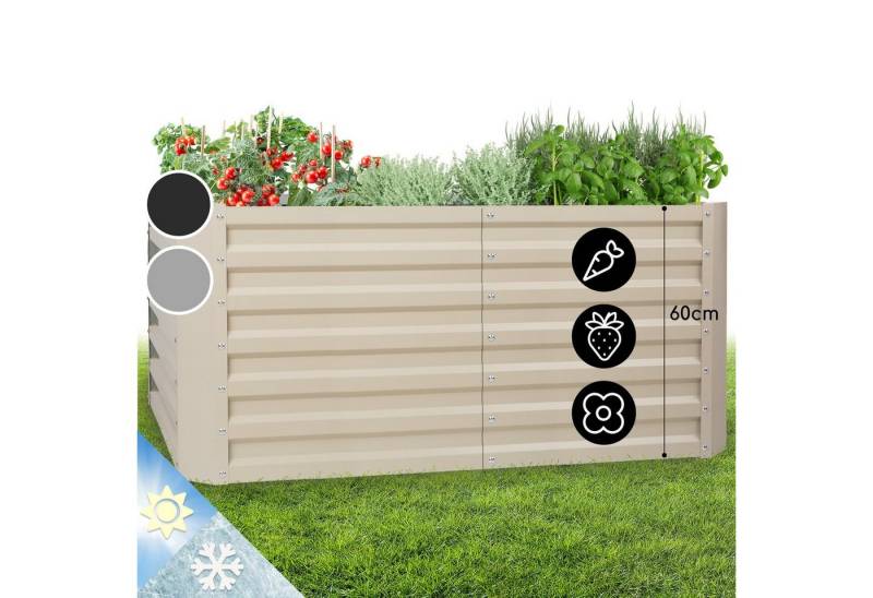 blumfeldt Hochbeet High Grow Straight, Hochbeet Metall Balkon Pflanzkasten Pflanzkübel Blumenkasten von blumfeldt