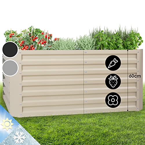 blumfeldt Hochbeet High Grow Straight Material: verzinkter Stahl. Durchmesser: 0,6 mm. Rostschutz. 4x Aluminium Schutzleisten. Maße: 120 x 60 x 60 cm. Volumen: 432 l. Beige. blumfeldt Hochbeet High Grow Straight Material: verzinkter Stahl. Durchmesser: 0,6 mm. Rostschutz. 4x Aluminium Schutzleisten. Maße: 120 x 60 x 60 cm. Volumen: 432 l. Beige. von blumfeldt