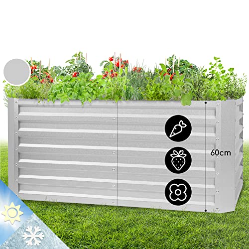 blumfeldt Hochbeet High Grow Straight Material: verzinkter Stahl. Durchmesser: 0,6 mm. Rostschutz. 4x Aluminium Schutzleisten. Maße: 120 x 60 x 60 cm. Volumen: 432 l. Farbe: Silberfarben. blumfeldt Hochbeet High Grow Straight Material: verzinkter Stahl. Durchmesser: 0,6 mm. Rostschutz. 4x Aluminium Schutzleisten. Maße: 120 x 60 x 60 cm. Volumen: 432 l. Farbe: Silberfarben. von blumfeldt